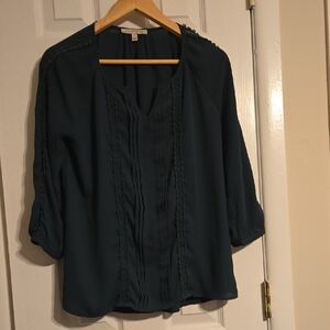 41 Hawthorn Elegant Dark Green Blouse